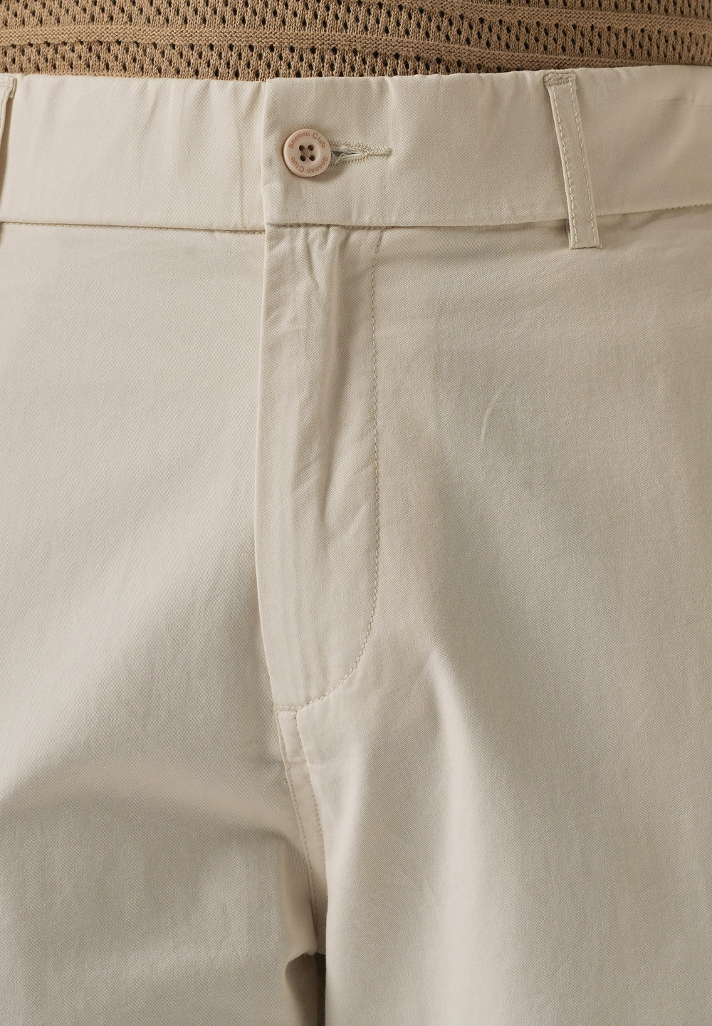 Baggy Fit Cream Chinos