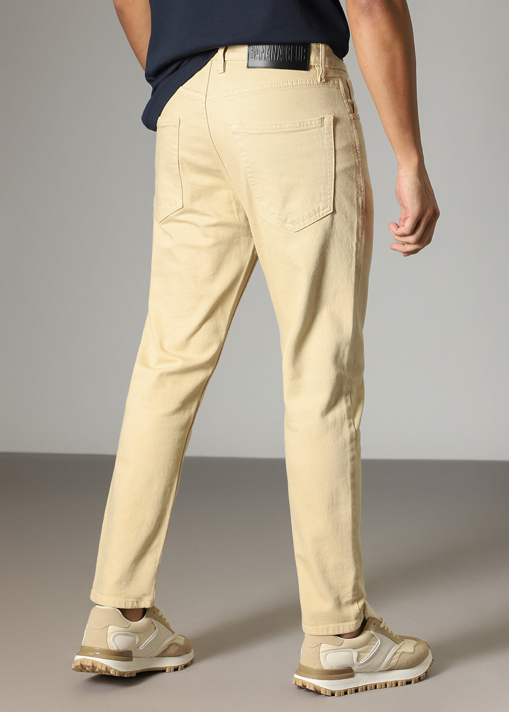 Cream Beige Carrot Fit Denim