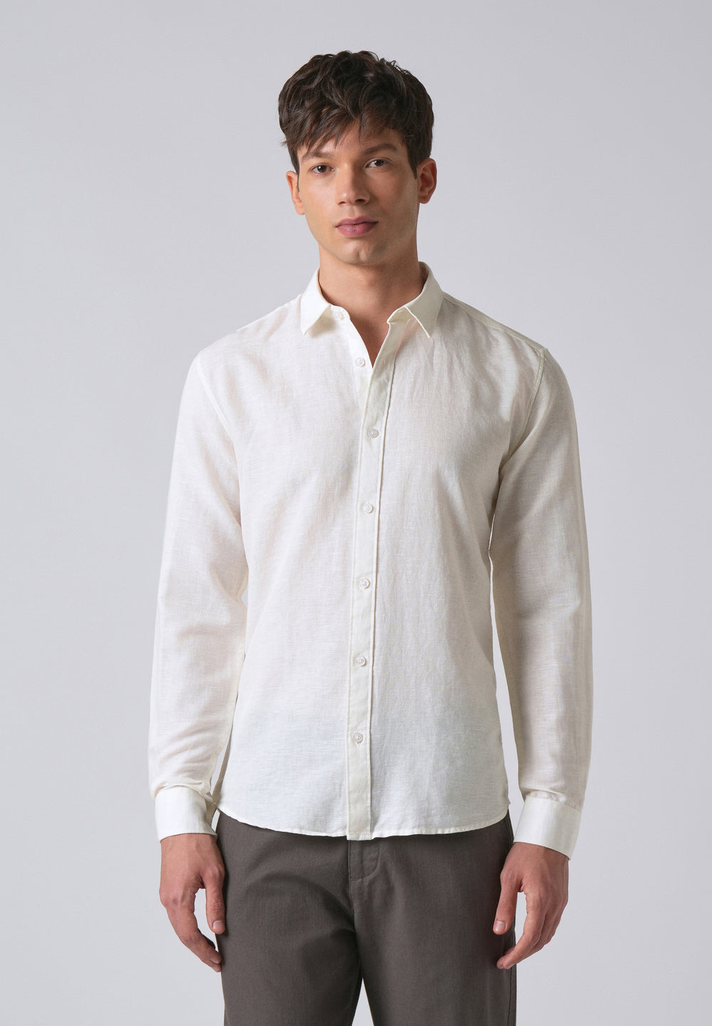 Cream Linen Shirt