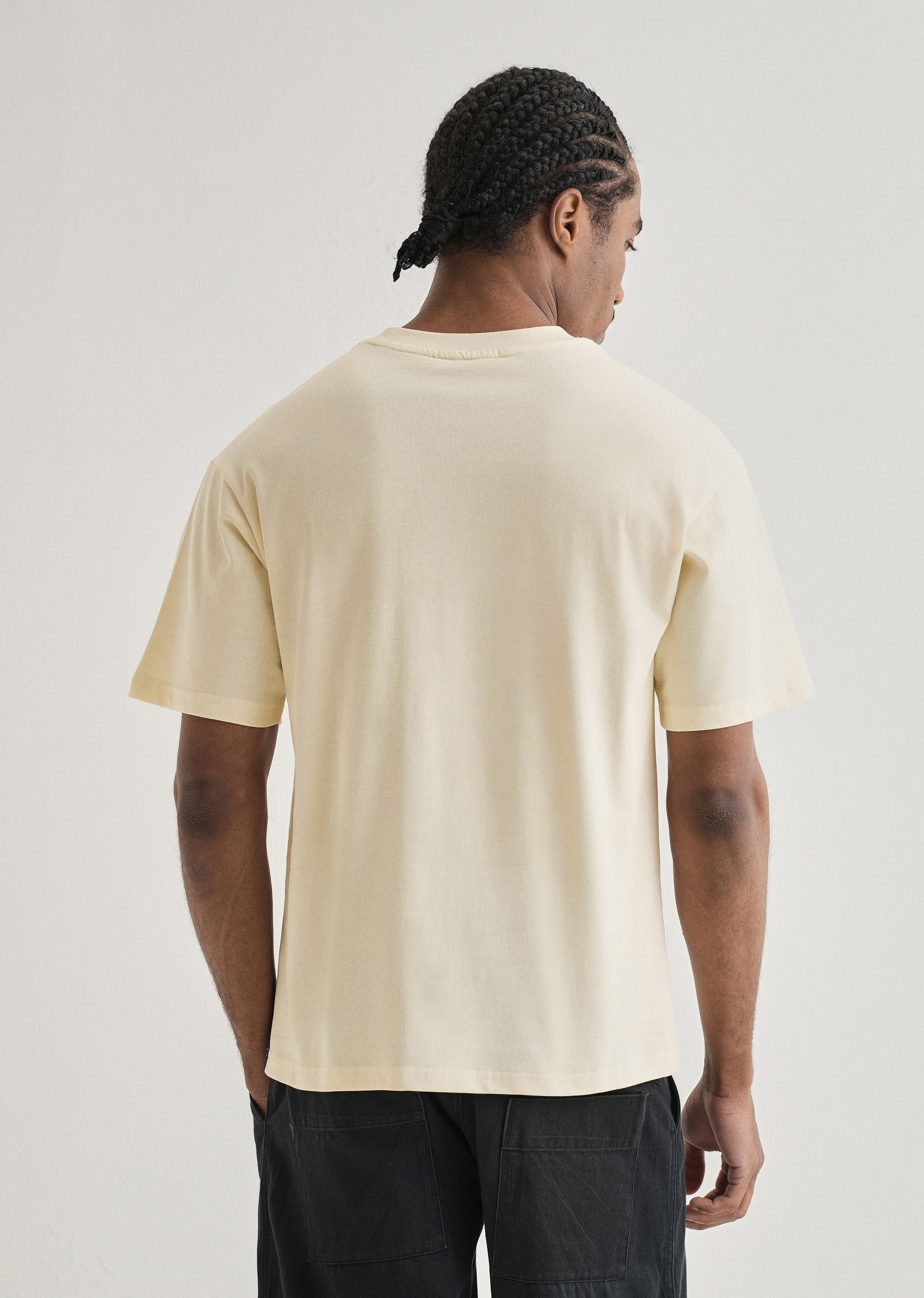 Cream Colourblock Oversized T-shirt