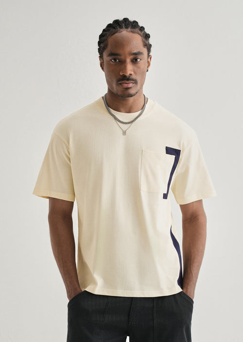 Cream Colourblock Oversized T-shirt
