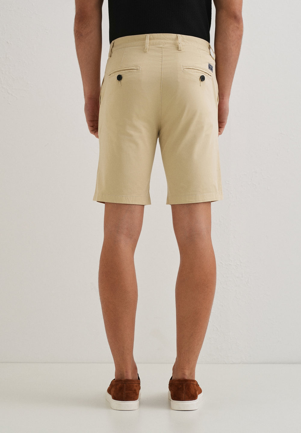 Cream Cotton Shorts