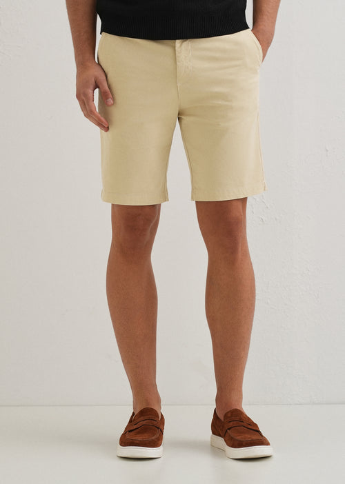 Cream Cotton Shorts