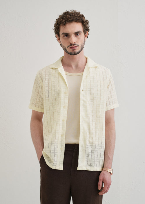 Cream Crochet Shirt
