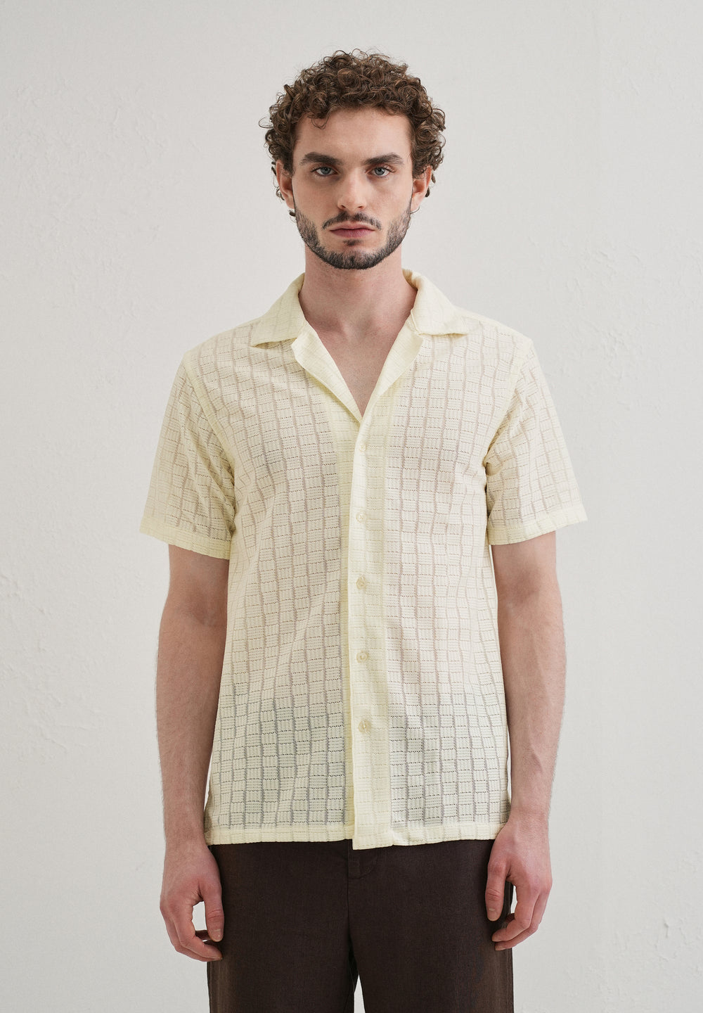 Cream Crochet Shirt