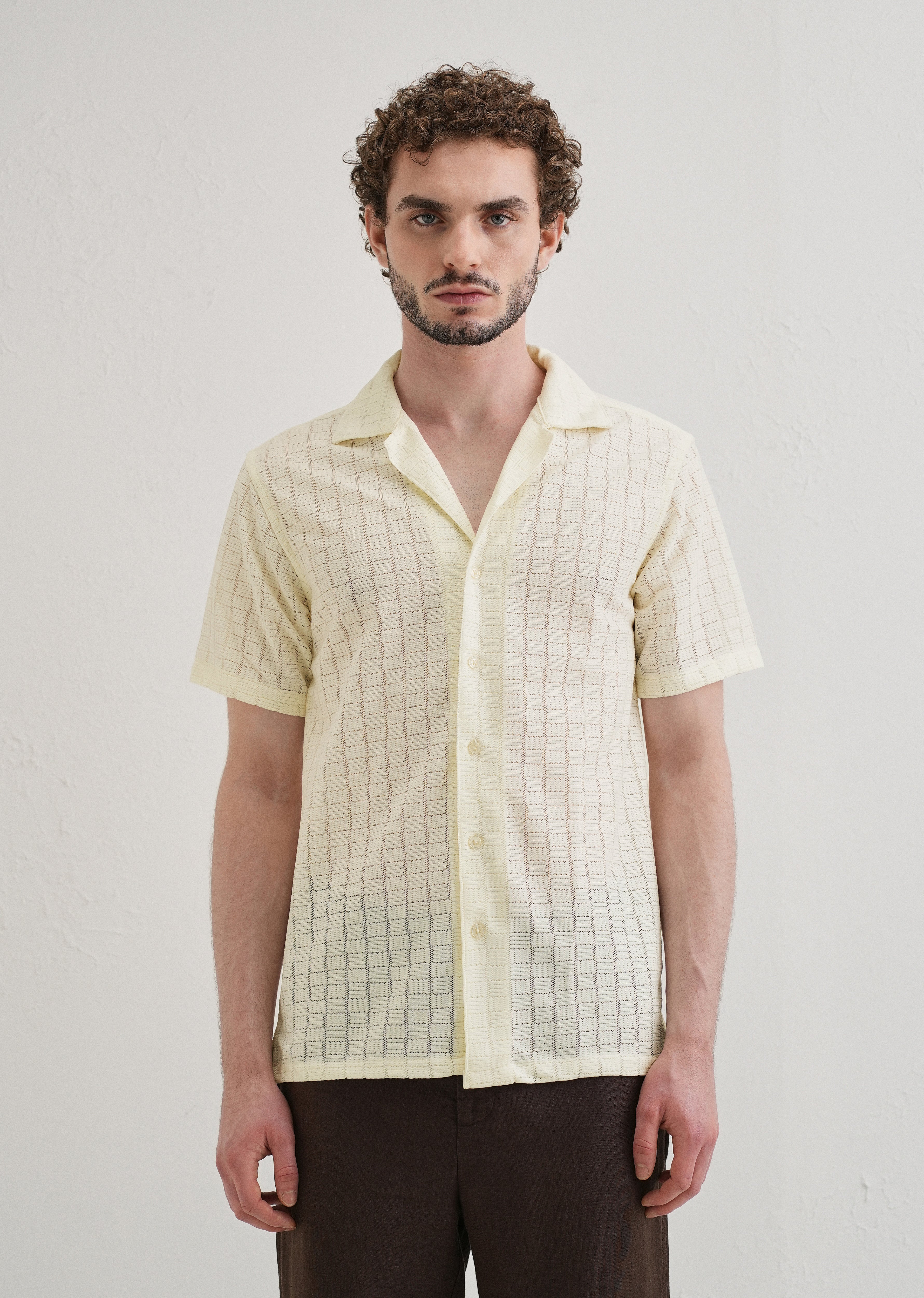 Cream Crochet Shirt