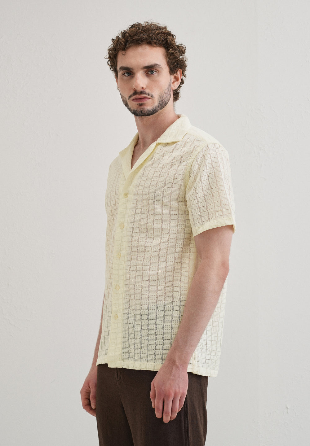 Cream Crochet Shirt