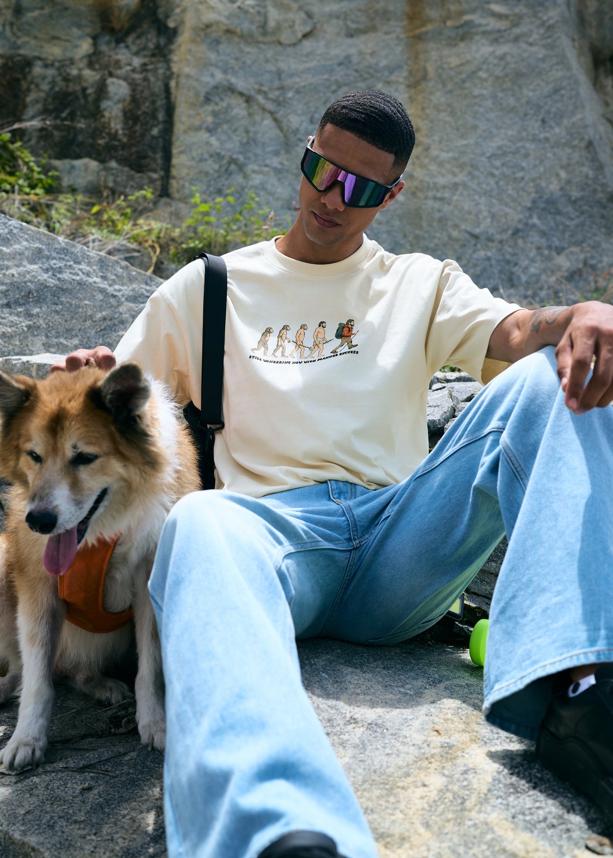 Cream Evolution Graphic T-shirt