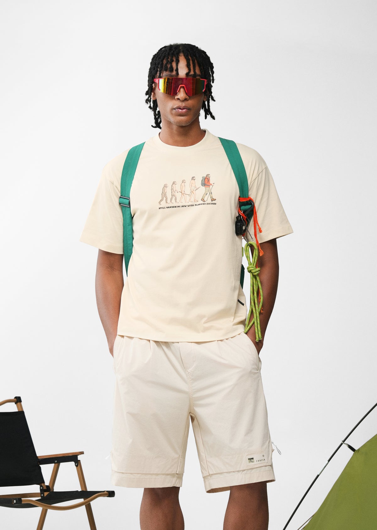 Cream Evolution Graphic T-shirt