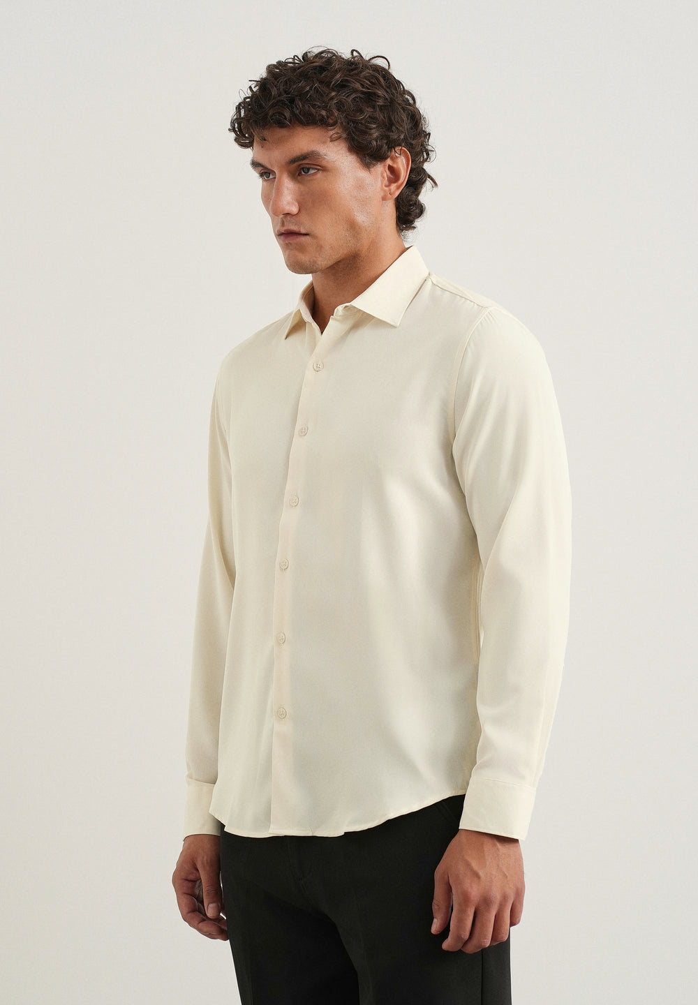 Cream Fluid Soft Shirt