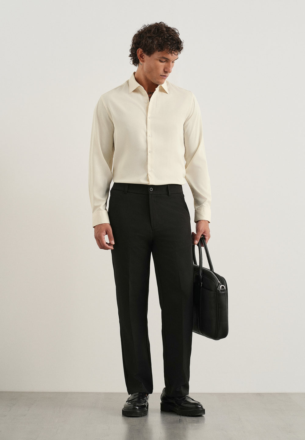 Cream Fluid Soft Shirt