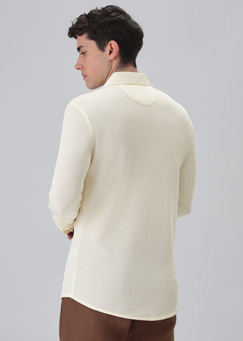 Cream Knitted Shirt