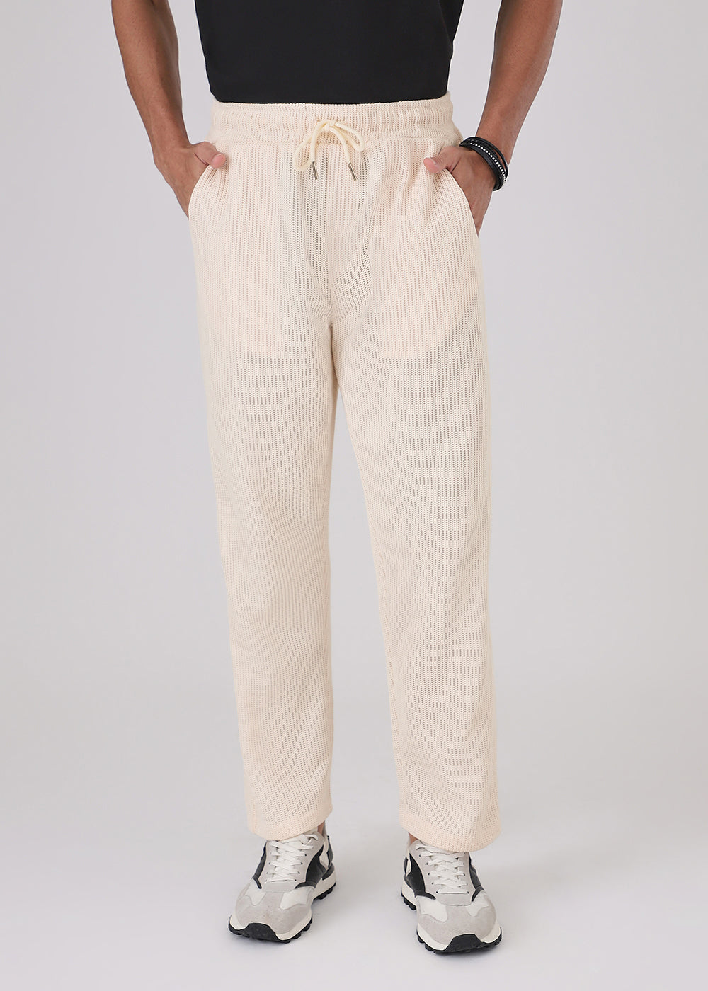 Cream Knitted Pant