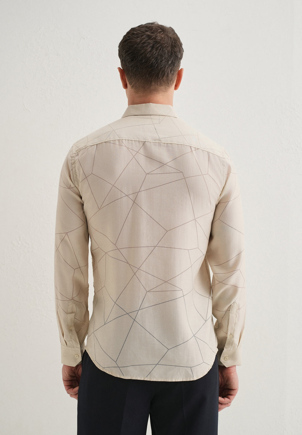 Cream Laser Cut Shirt