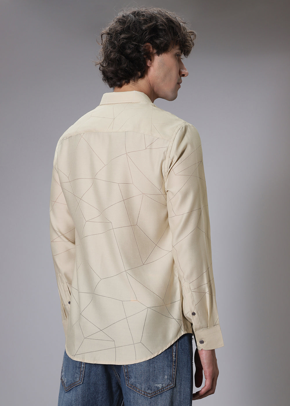 Cream Laser Cut Shirt