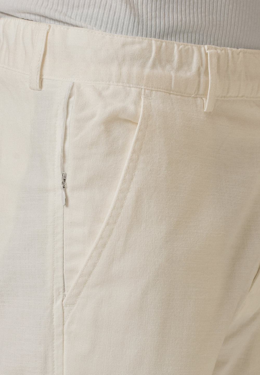 Light Cream Cotton Trouser