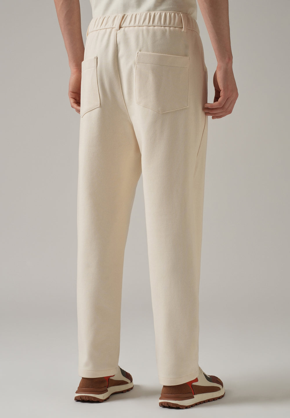 Cream Pin Stripe Suede Pant