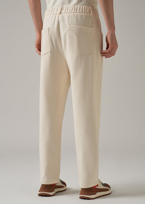 Cream Pin Stripe Suede Pant