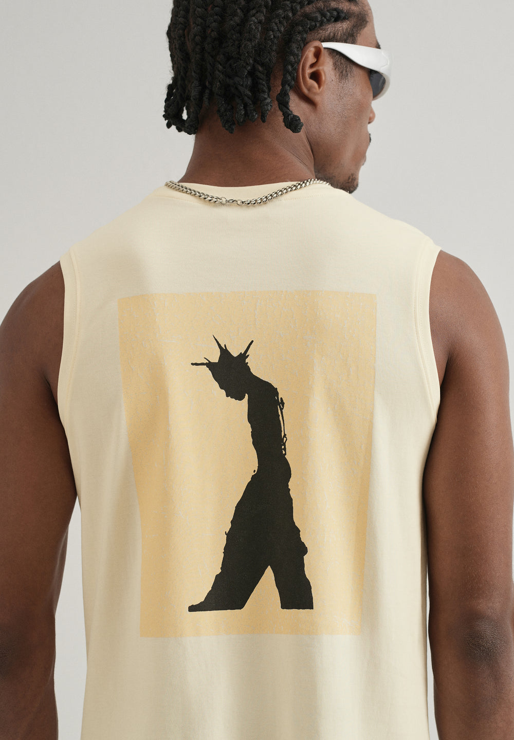 Cream Printed Tank