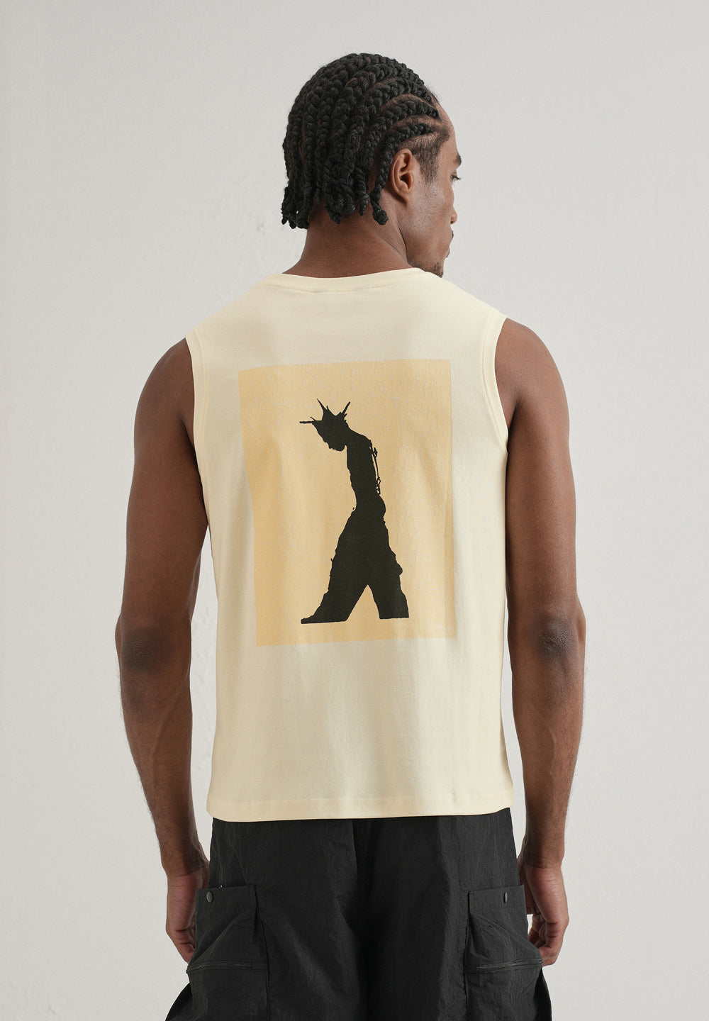 Cream Printed Tank