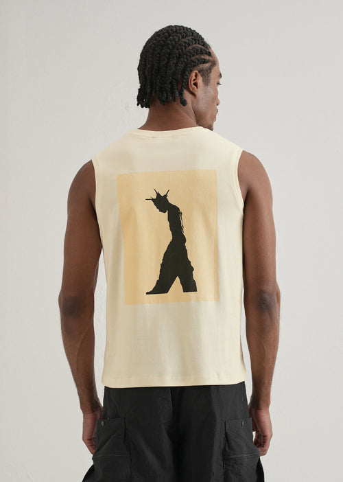 Cream Printed Tank