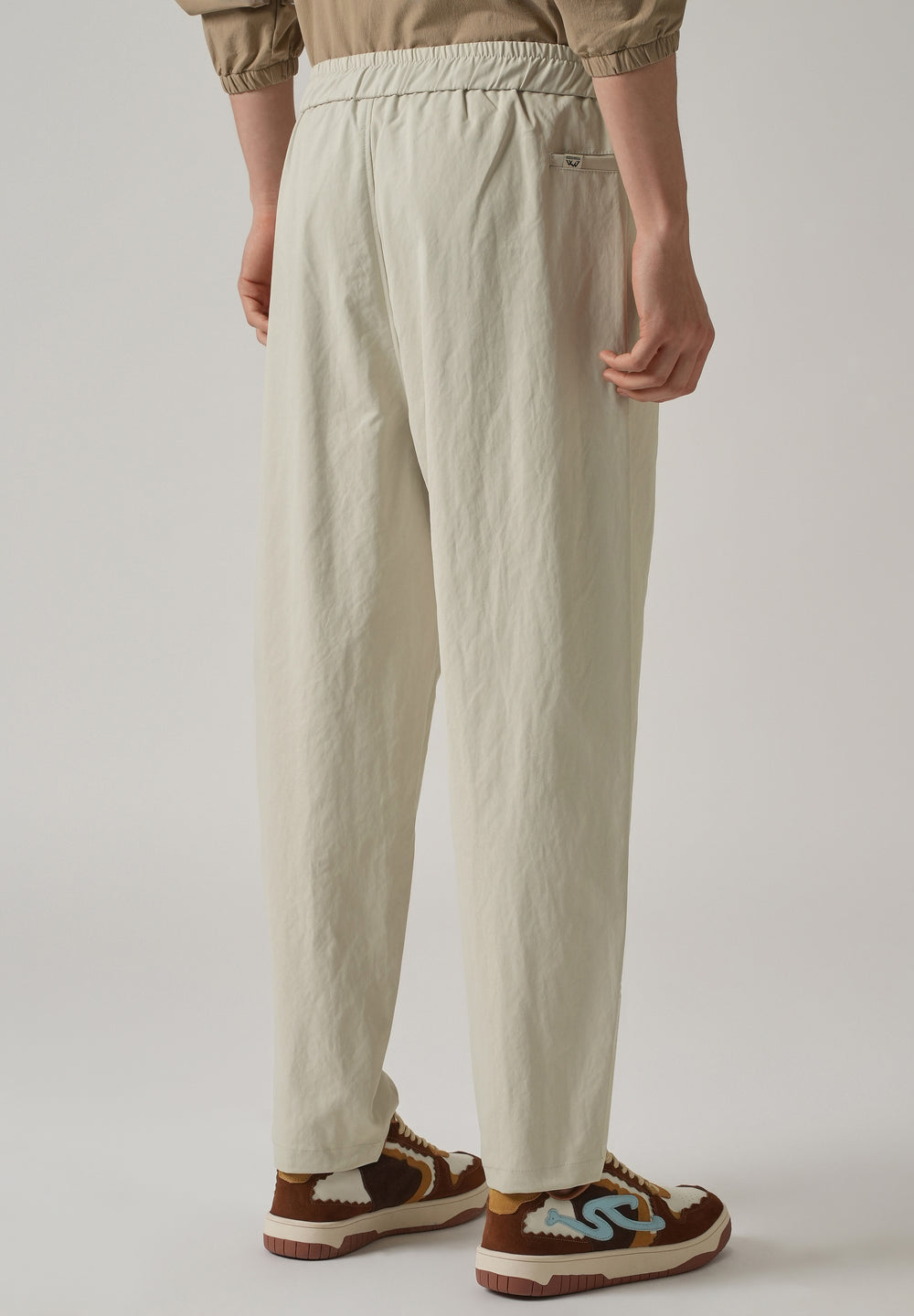 Cream Twill Relaxed Fit Pant