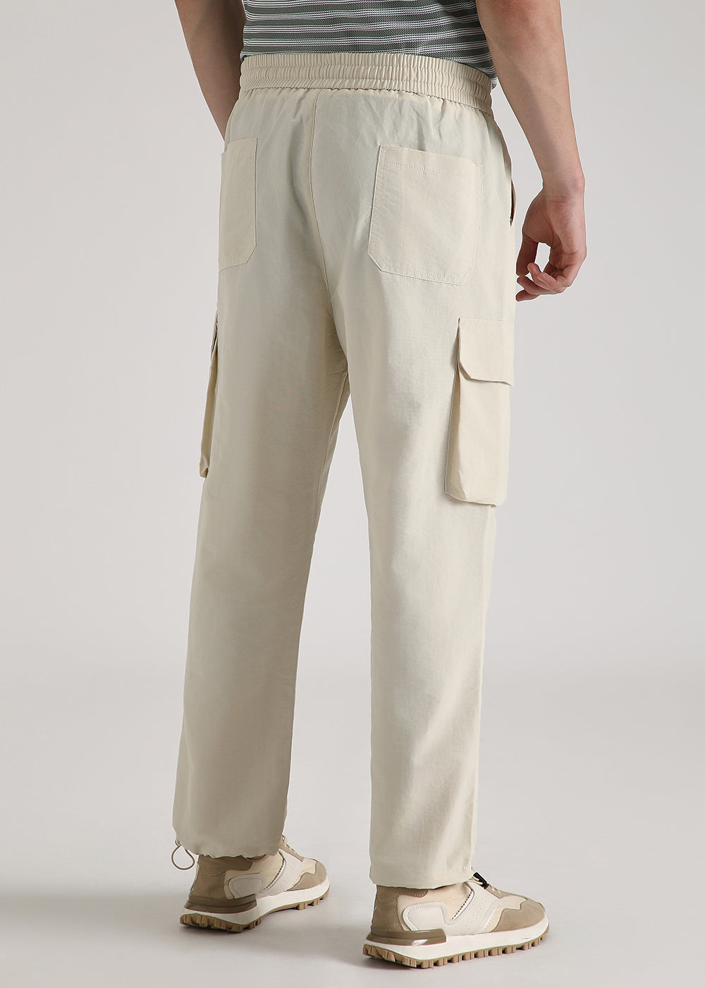 Cream Relaxed Fit Track Pant