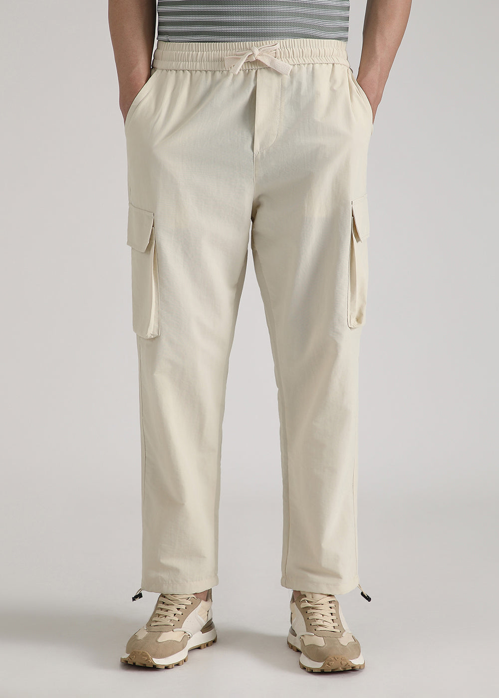 Cream Relaxed Fit Track Pant