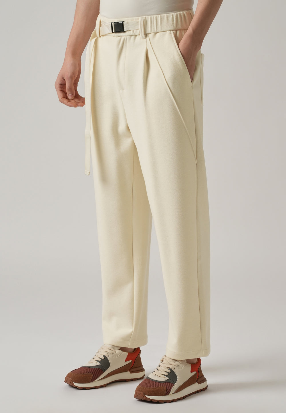 Cream Corduroy Relaxed Fit Pant