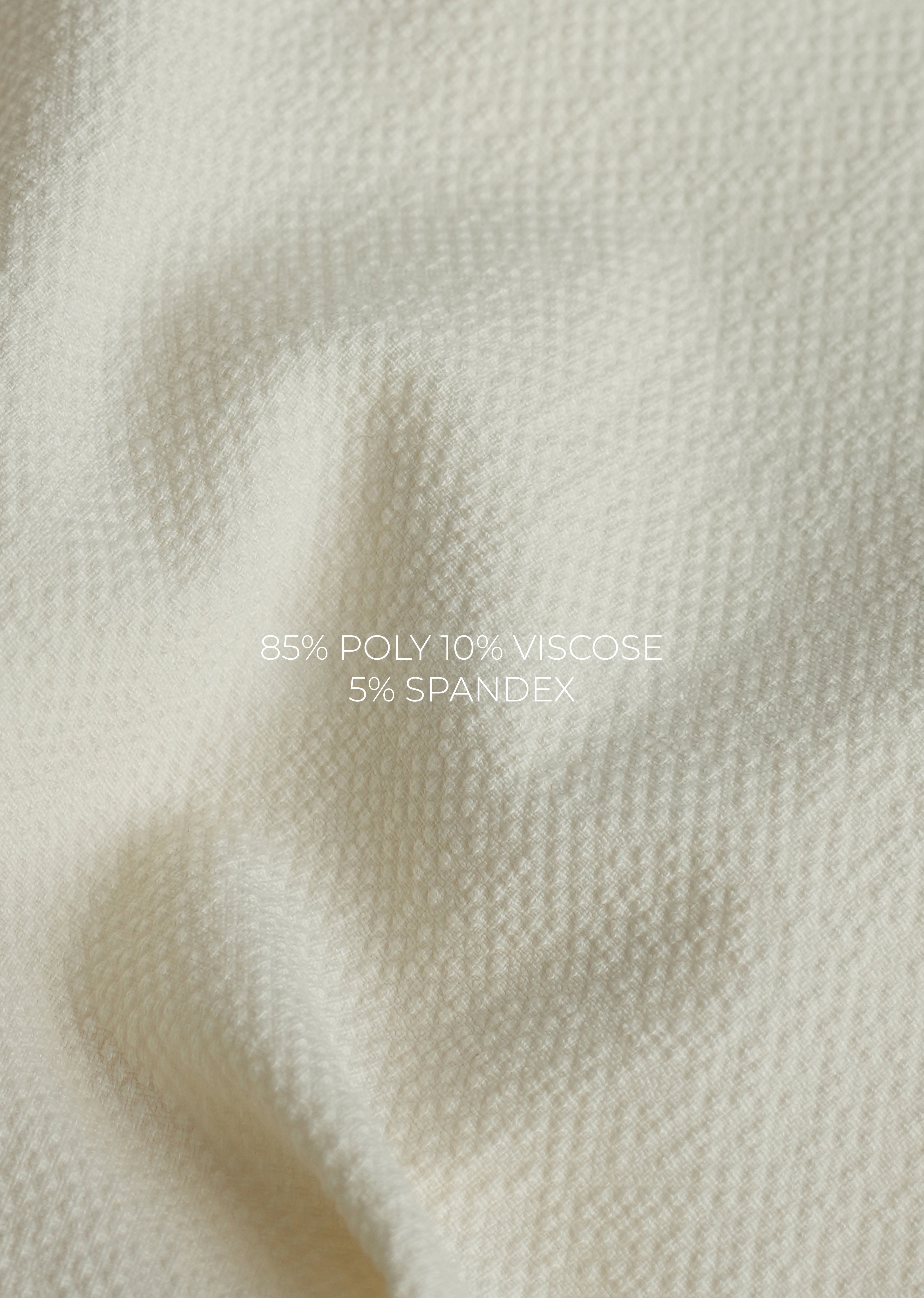 Cream Semi-Elasticated Textured Pant
