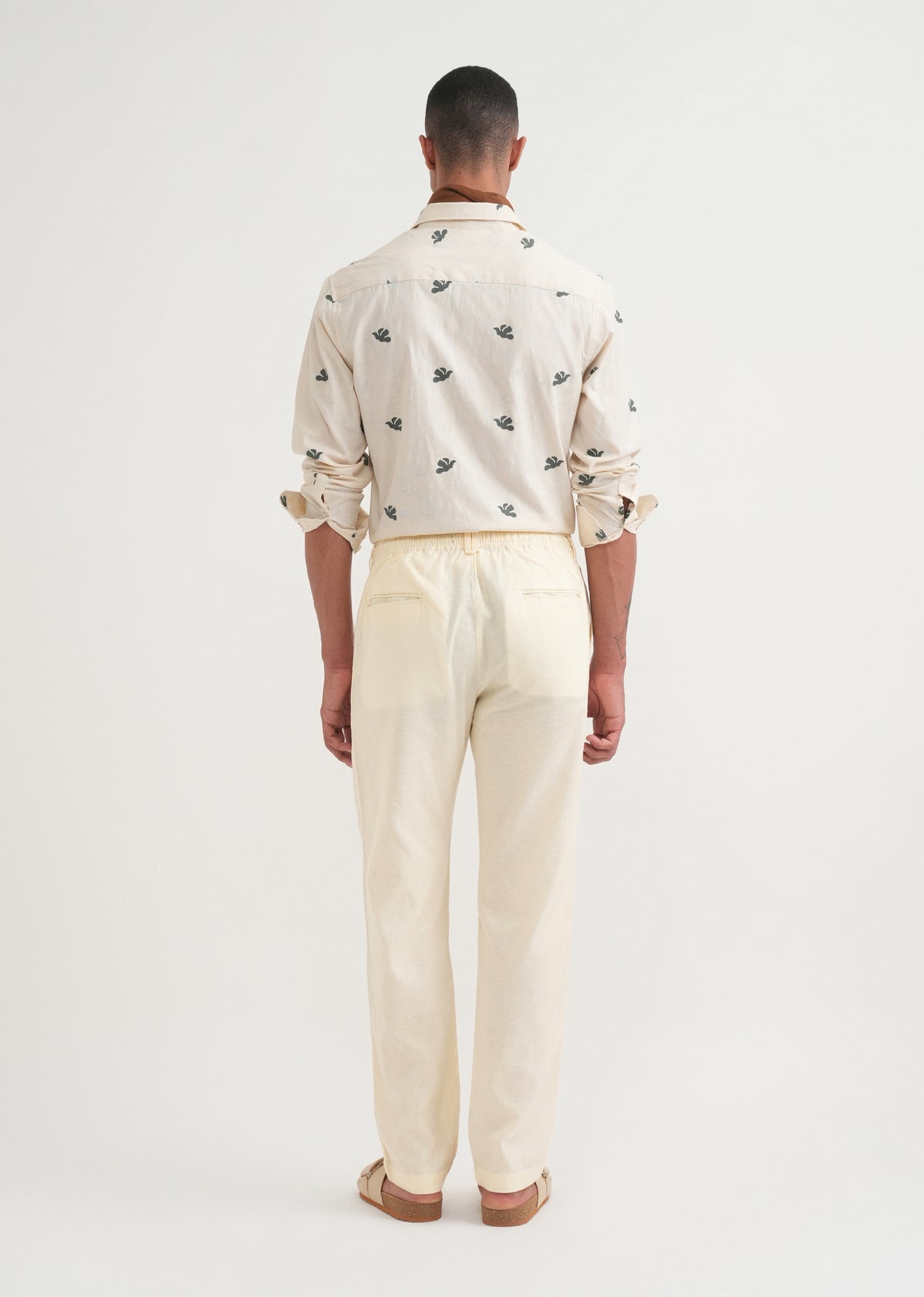 Cream Semi-Elasticated Trouser