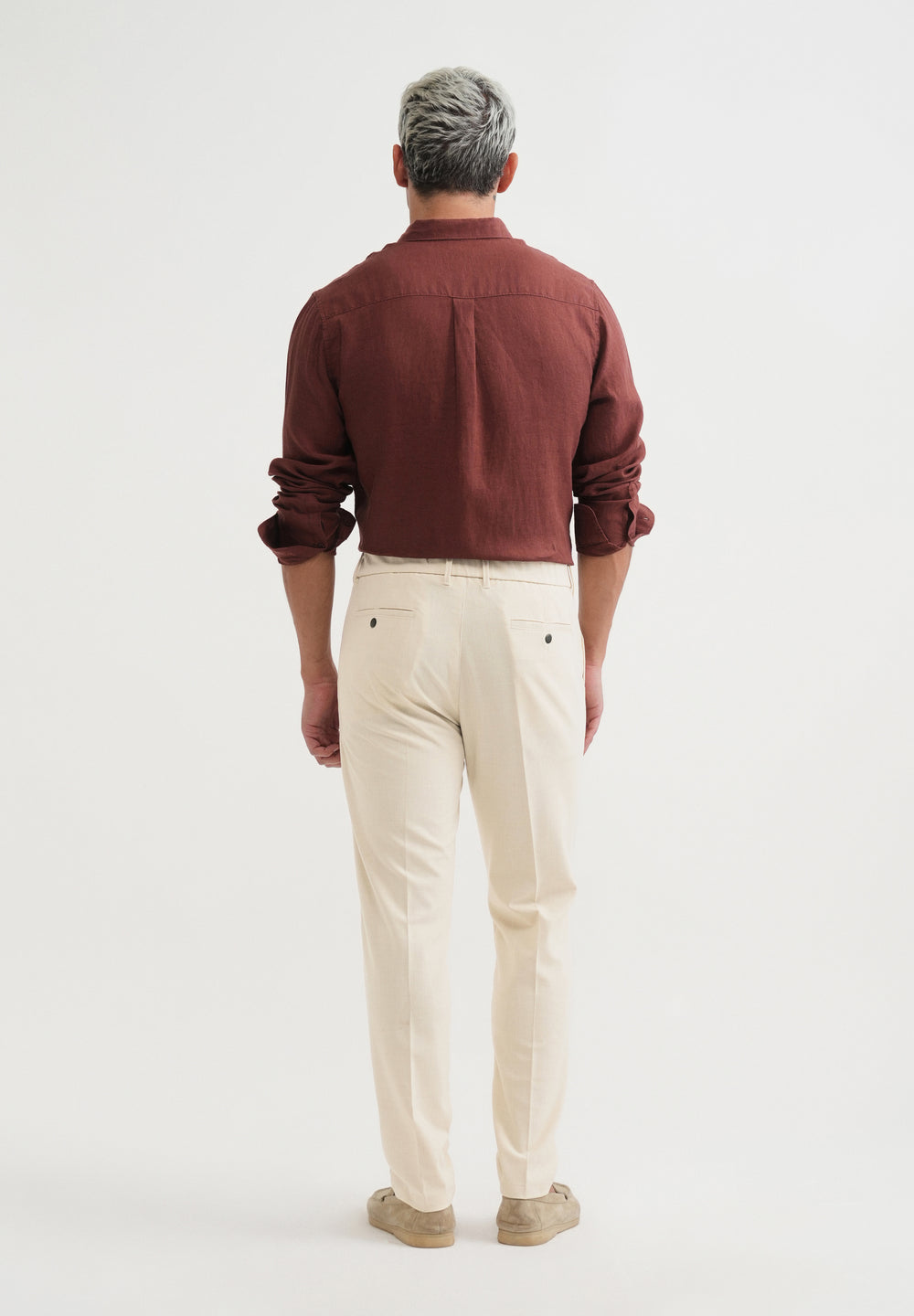 Beige Semi-Elasticated Trouser