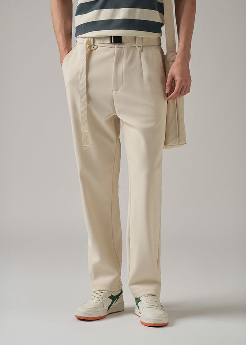 Cream Stretch Elasticated Pant