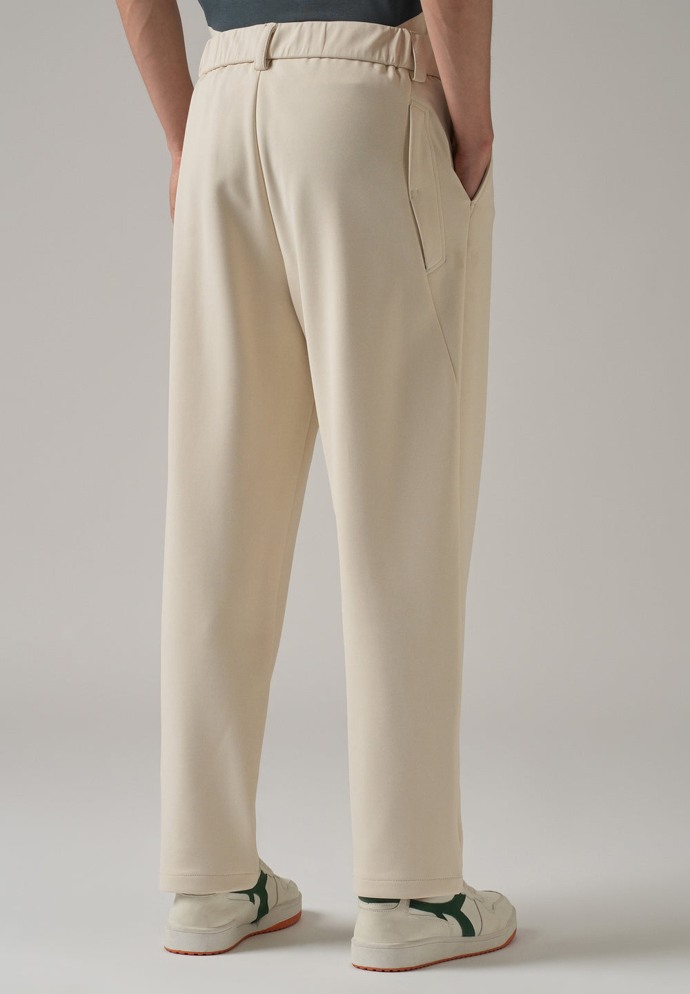 Cream Stretch Elasticated Pant
