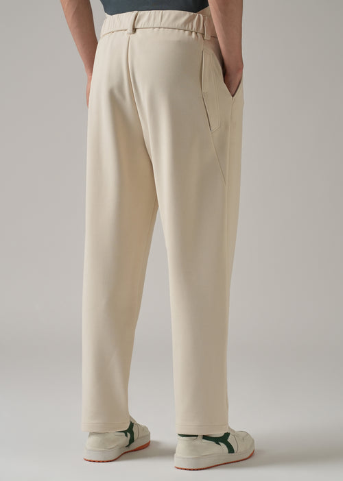 Cream Stretch Elasticated Pant