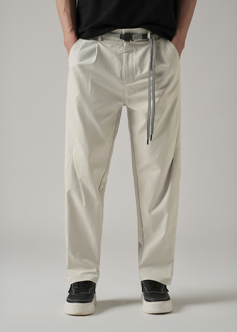 Cream Stone Wash Pant
