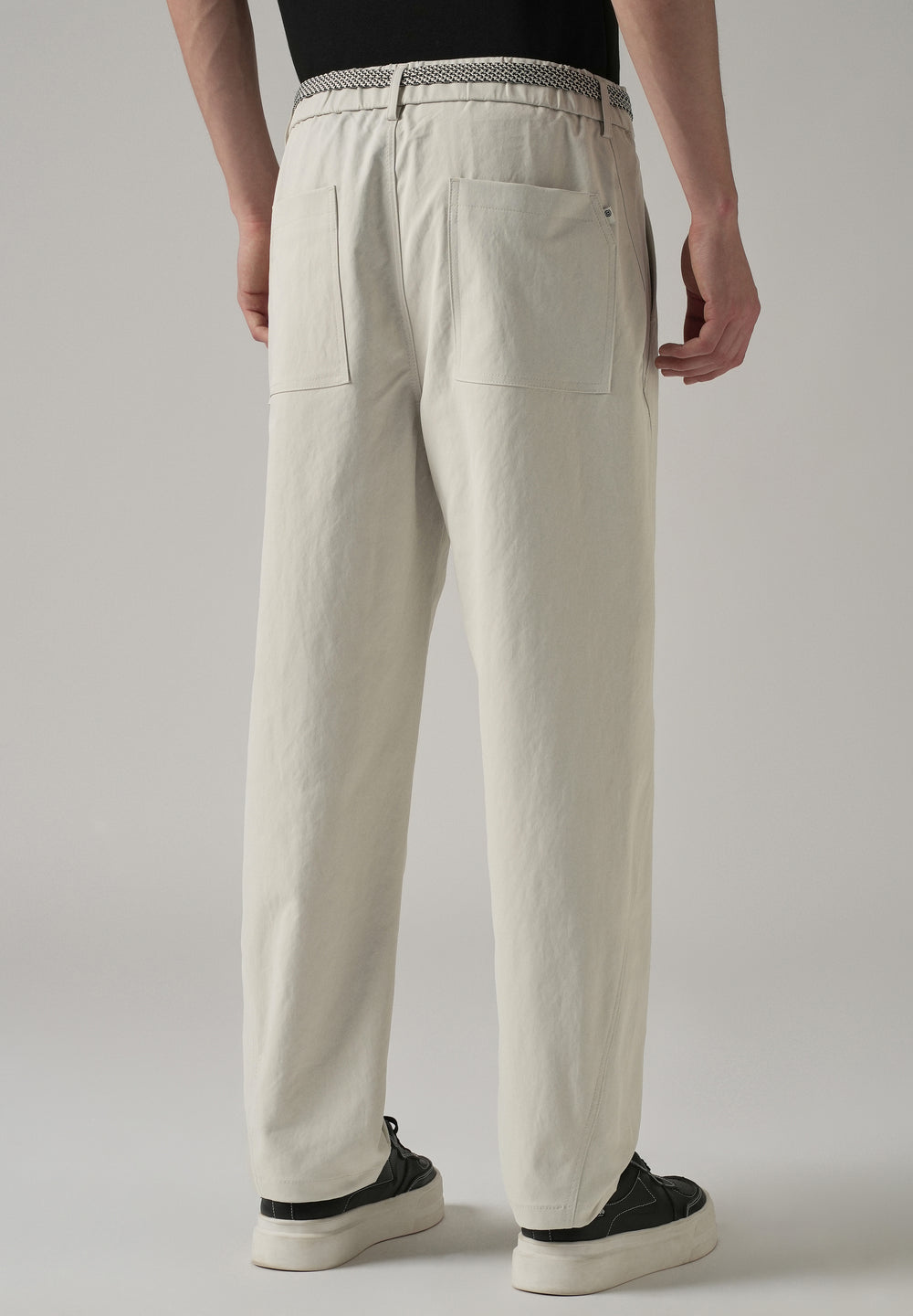 Cream Stone Wash Pant