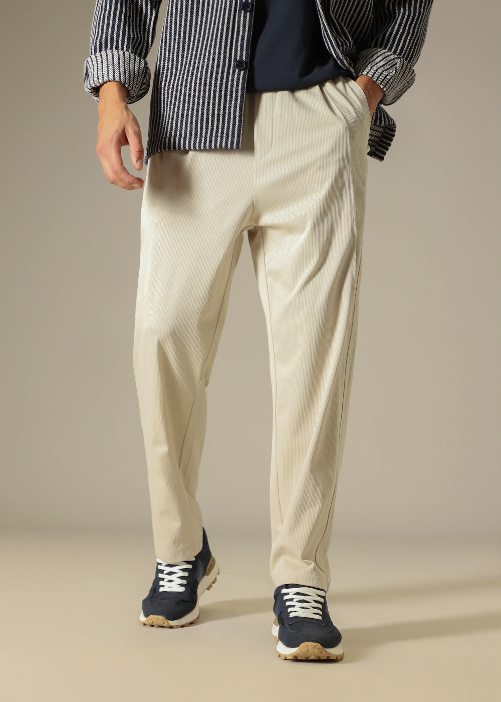 Light Cream Relaxed Fit Trouser