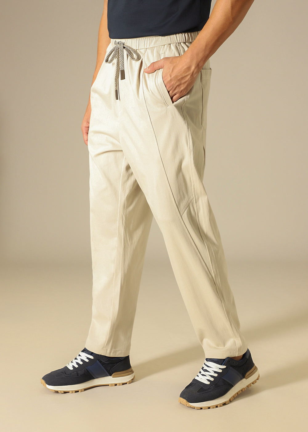 Light Cream Relaxed Fit Trouser