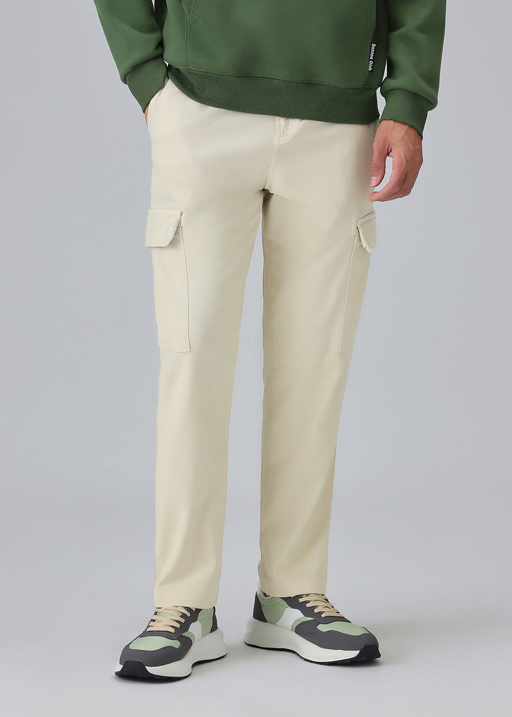 Cream Twill Cargo Pant