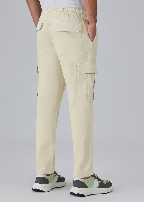 Cream Twill Cargo Pant