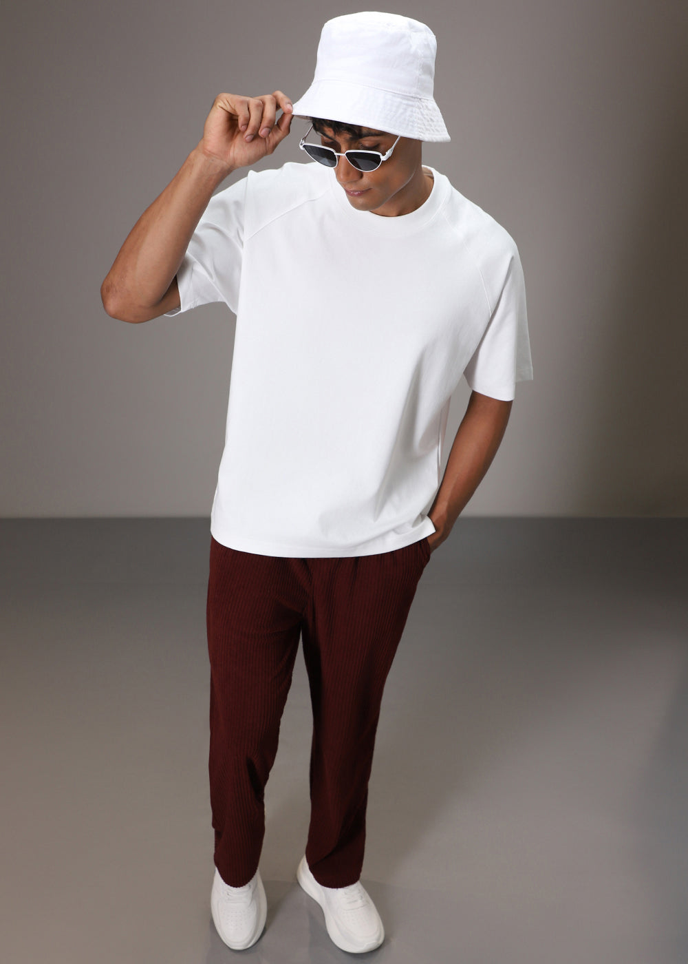 White Raglan Oversized T-shirt