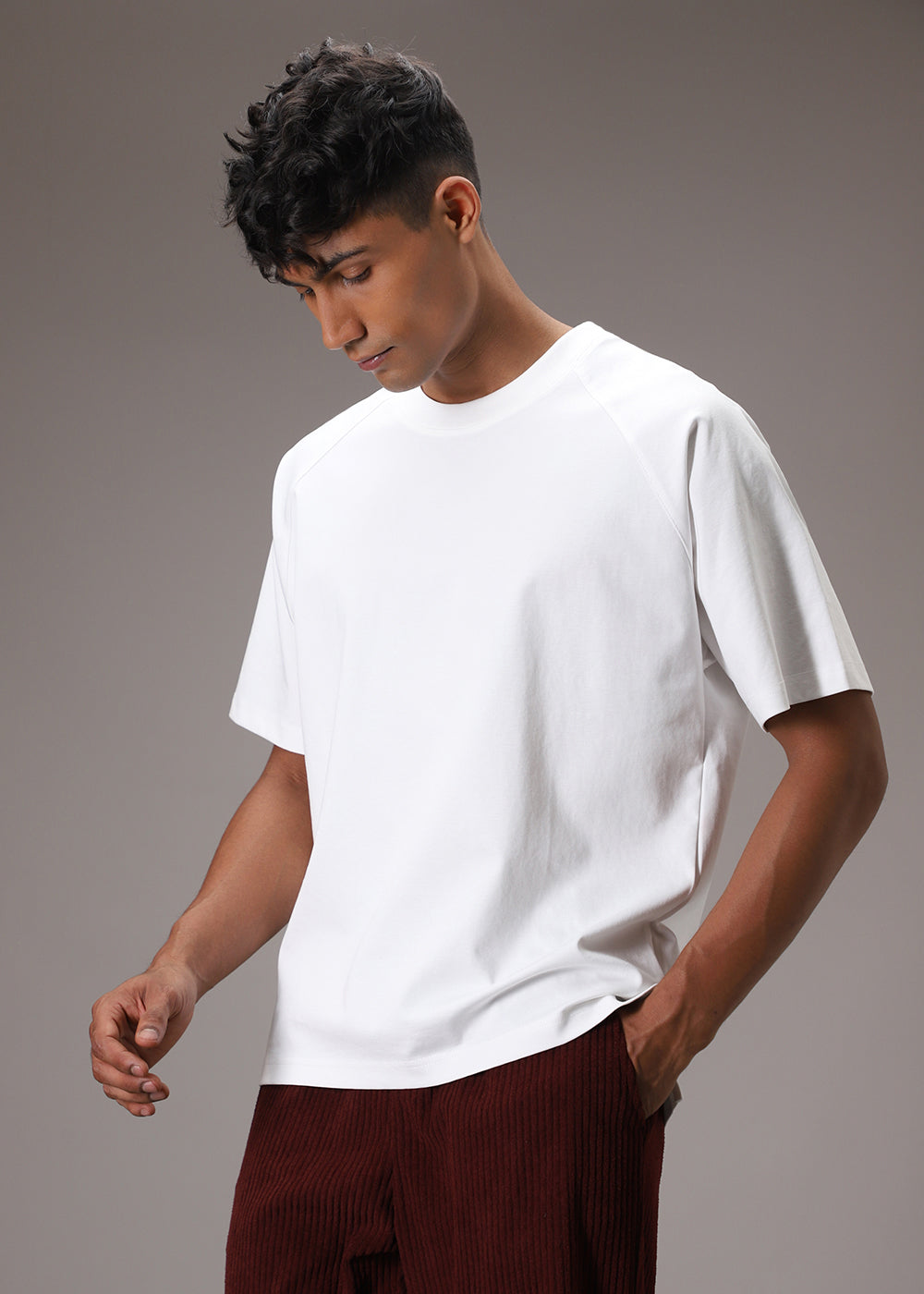 White Raglan Oversized T-shirt
