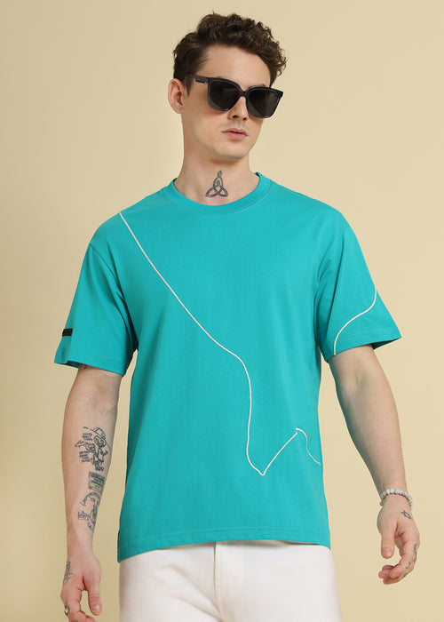 Cyan Line Oversized T-shirt