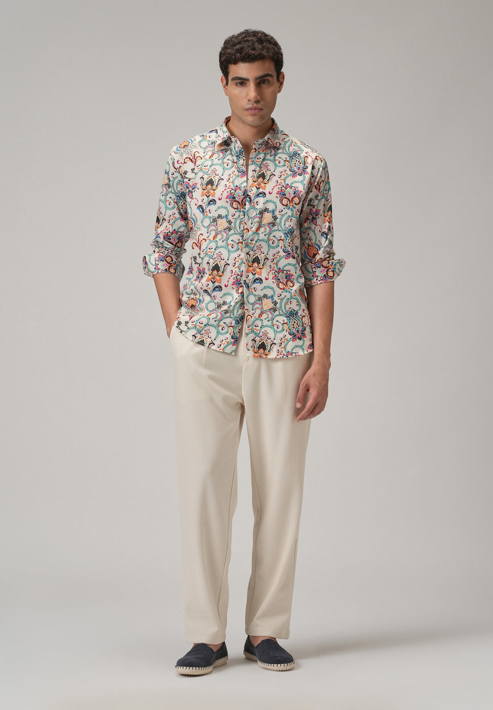 Daisy Floral Print Shirt Full-Sleeve