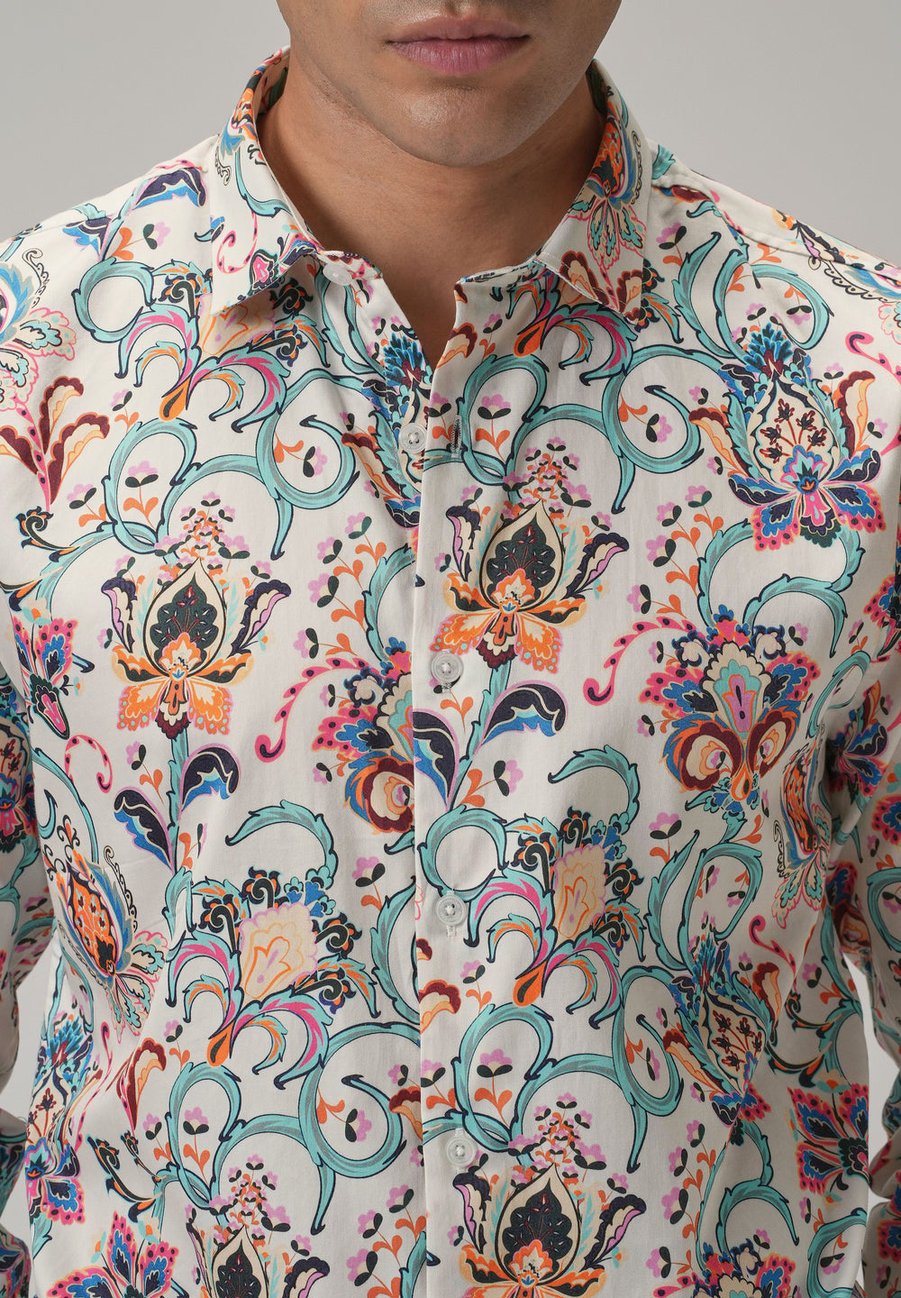 Daisy Floral Print Shirt Full-Sleeve