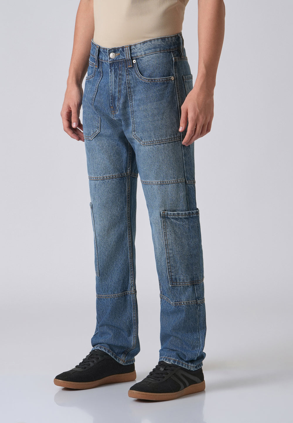Dapper Pebble Blue Baggy fit Jeans