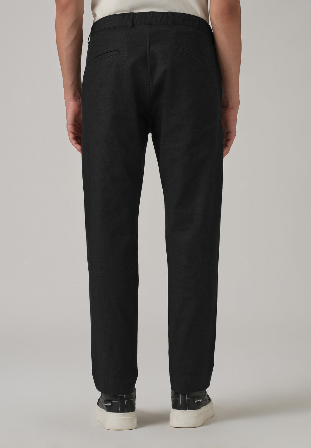 Dark Black Cotton Trouser