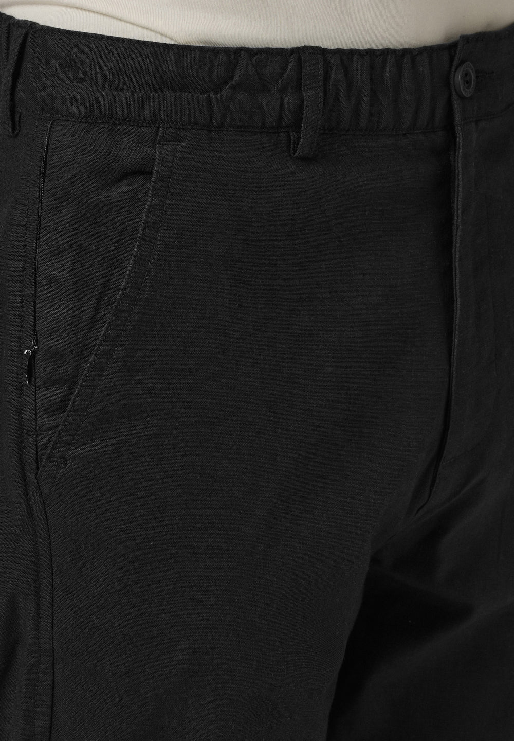 Dark Black Cotton Trouser