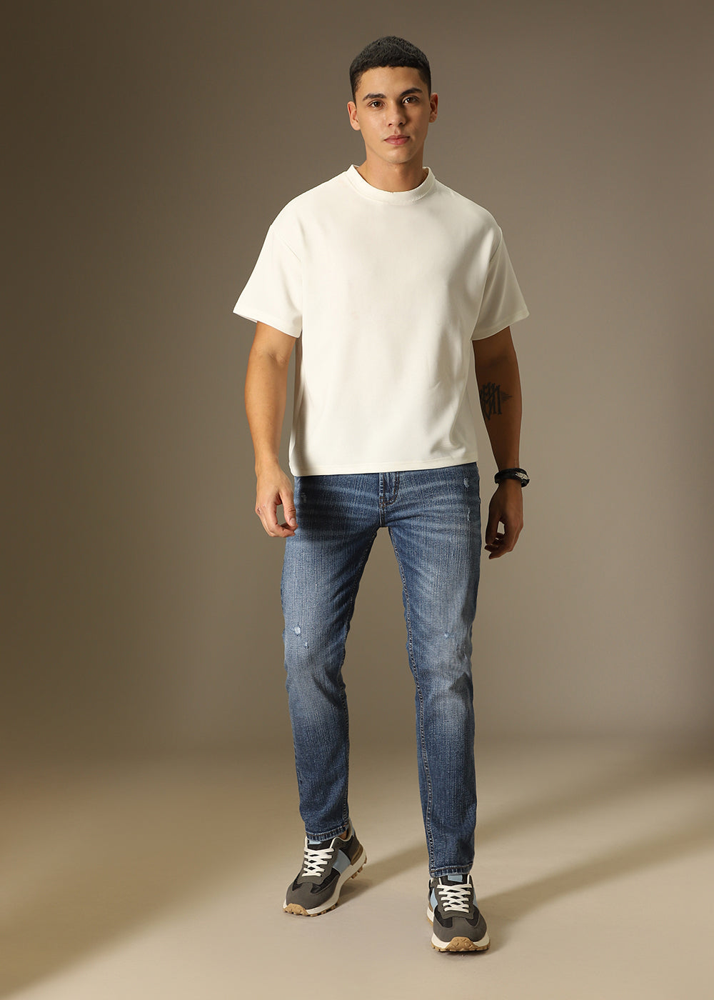 Dark Blue Ankle Slim Fit Denim